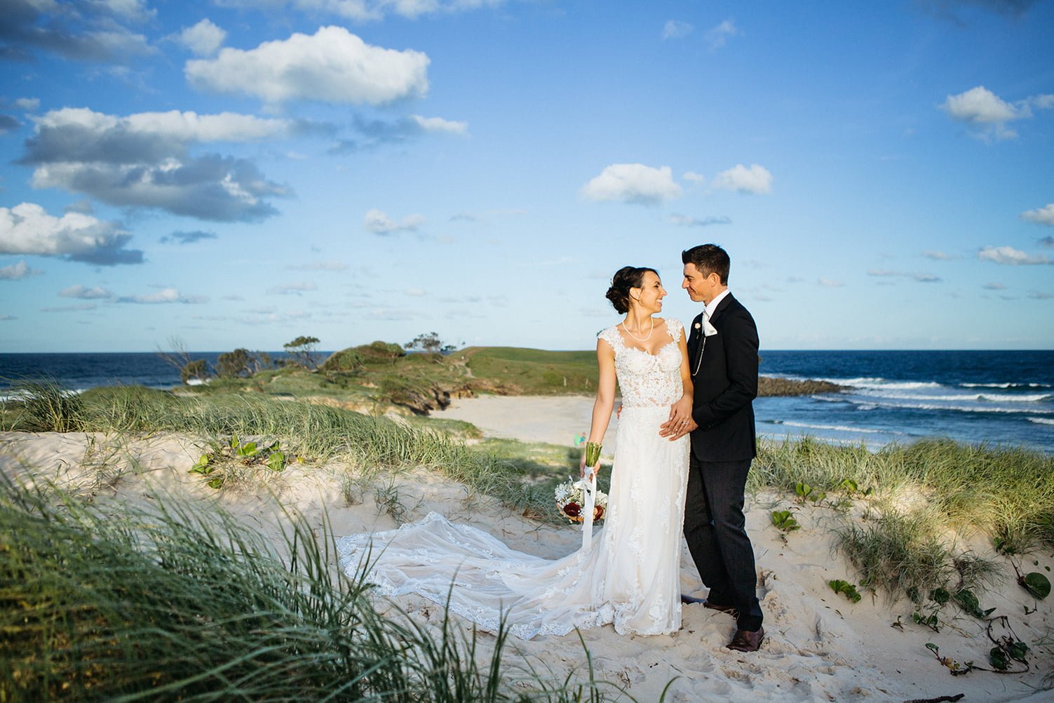 wedding photo on the beach